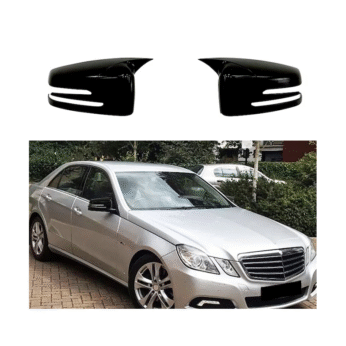 Batman për E Class W212 Mirror Cover Piano Black / 2009-2016