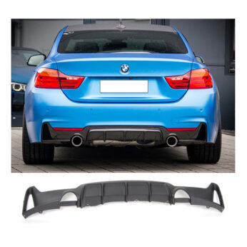 BMW F32 2014+  M Performance Left Right Single Output, Piano Black