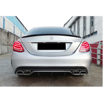 M. Benz W205 2015+  C63 Style w. Exh. Tail Pipe, Chrm. Strip., Matte
