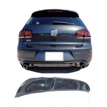 VW Golf Mk6 2008+  GTI Left Twin Output, Matte Black Vakum