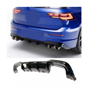 VW Golf Mk8 2019+  R Style Left Right Twin Output, Piano Black Painted