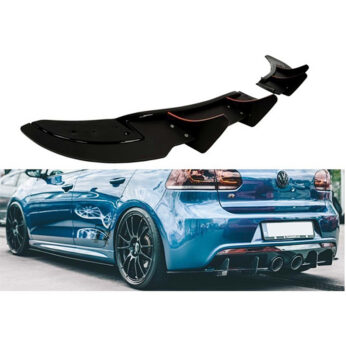 VW Golf Mk6 2008+ -  Splitter R Max Design CNC, Matte Black Vcm.