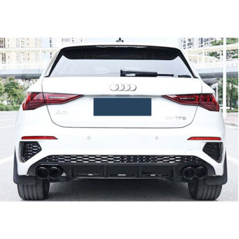 Audi A3 8Y SB 2020+  S Line V2 Style w. Exh. Tail Pipe, Piano Black ABS