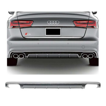 Audi A6 C7 FL 2015+  S6 Std. Left Right Twin Output, Matte Gray ABS