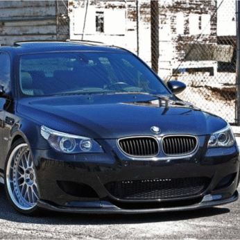 BMW E60 2003+ - Front Lip Hamann A Plus+ M5 Style wh. Flap, Piano Black