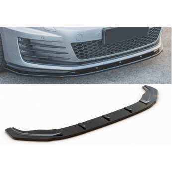 VW Golf Mk7 2012+ - Front Splitter GTI V1 Style, Piano Black Product Surface, Vcm.