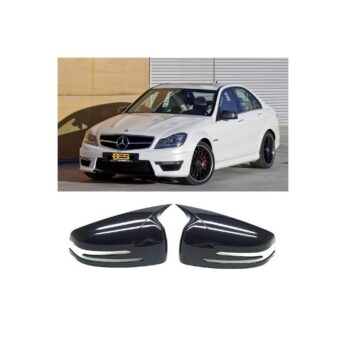 Batman për W204 Mirror Cover Piano Black / 2007-2014