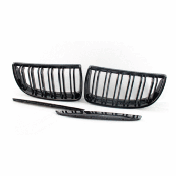 BMW E90 GRILLE DOUBLE SLAT  GLOSS BLACK 2005-2008