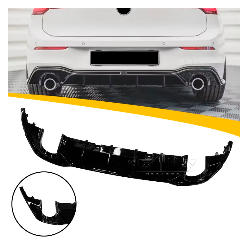 Golf 8 Rear Lip (Right And Left Single Exahust Pipe) – Autodekor Buli