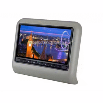 DVD+AV GRAY 9" Universal Car Headrest Monitors Digital DVD+ AV HD Monitor With Remote Control