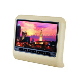 DVD+AV BROWN 9" Universal Car Headrest Monitors Digital DVD+ AV HD Monitor With Remote Control
