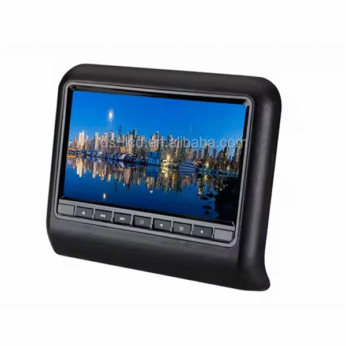 DVD+AV BLACK 9" Universal Car Headrest Monitors Digital DVD+ AV HD Monitor With Remote Control