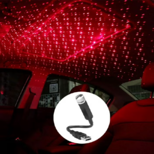 USB Car Atmosphere LED Light, Car Interior Ceiling Light with Adjustable Lens, Car Laser Projector