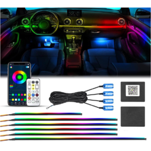 18 in 1 Symphony LED Ambient Lights 64 Color RGB Interior Light Guide Fiber Optic Universal Decoration Atmosphere