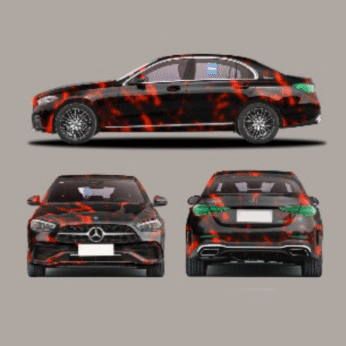 Folje Marble Mix COLOR BLACK/RED
