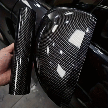 Folje Carbon 9D Glossy Fiber Black Gold