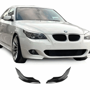 BMW E60 2003+ - Front Lip M Tech Sport Style 3 Pieces, Piano Black Vcm.
