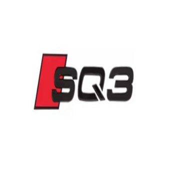 Sq3 black plastic stickers