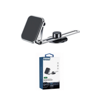 Mbajtëse magnetike telefoni F52 – ngjyrë argjendi/zezë – 8 magnete