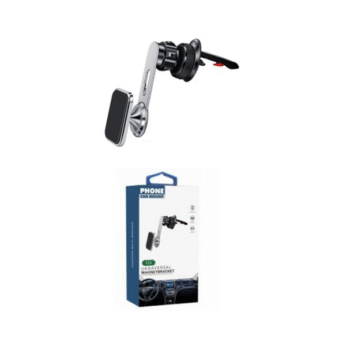 Mbajtëse magnetike telefoni F93 – ngjyrë argjendi/zezë – 42 magnete