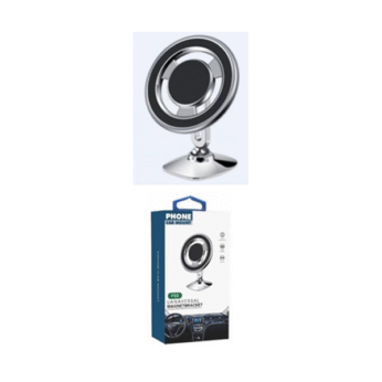 Mbajtëse magnetike telefoni F98 – ngjyrë argjendi/zezë – 42 magnete
