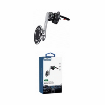 Mbajtëse magnetike telefoni F23 – ngjyrë argjendi/zezë – 8 magnete