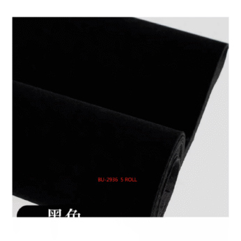 Material ngjitës “Alcantara” imitim, ngjyrë e zezë, 0.3mm