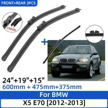Set Fshirëse Xhami BMW X5 E70 / X6 E71 2012–2013 24″ + 19″ (600mm + 480mm)