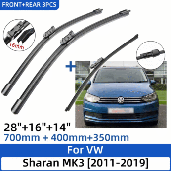 Set Fshirëse Xhami VW Sharan MK3 2011–2019 28″ + 16″ (700mm + 410mm)