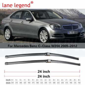 Set Fshirëse Xhami Mercedes W204 2009–2012 24″ + 24″ (600mm + 600mm)