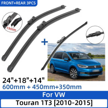Set Fshirëse Xhami VW Touran 1T3 2010–2015 24″ + 18″ (600mm + 450mm)