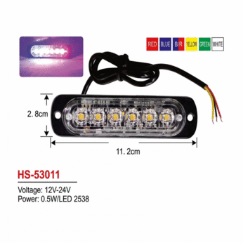 LED që vendoset në rrjetën e makinës para dhe mbrapa për reflektim