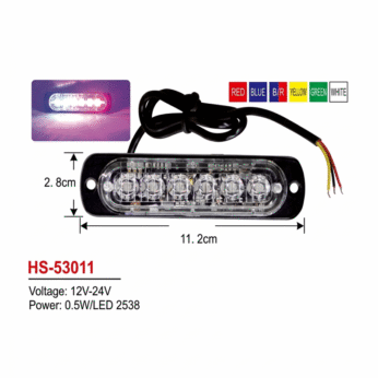 LED që vendoset në rrjetën e makinës para dhe mbrapa për reflektim